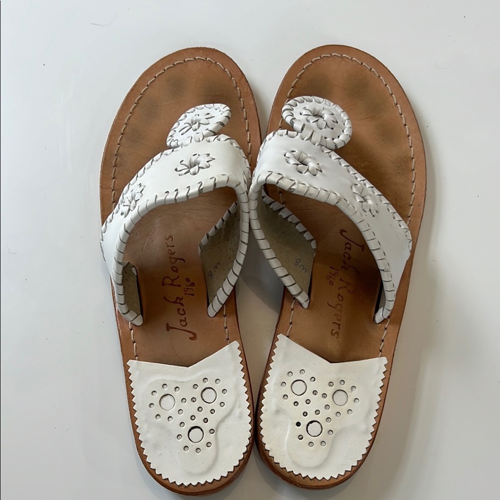 Jack Rogers White Sandals